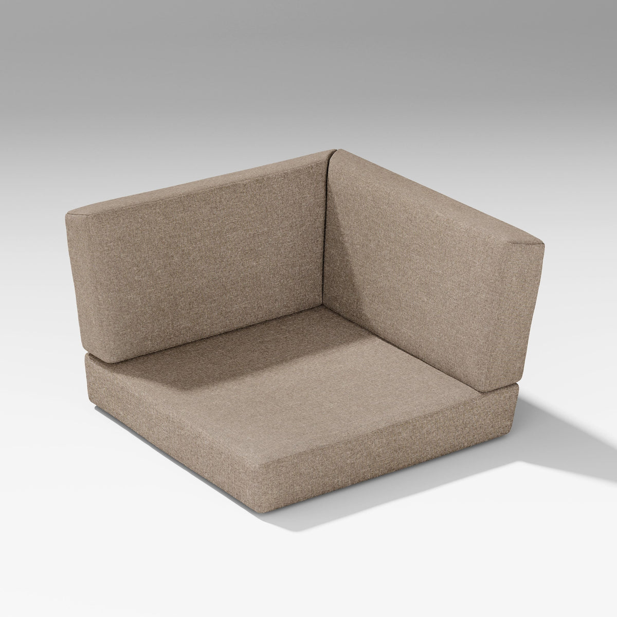 POLYWOOD PW Designer Series Latitude Corner Seat Cushion in Spiced Burlap