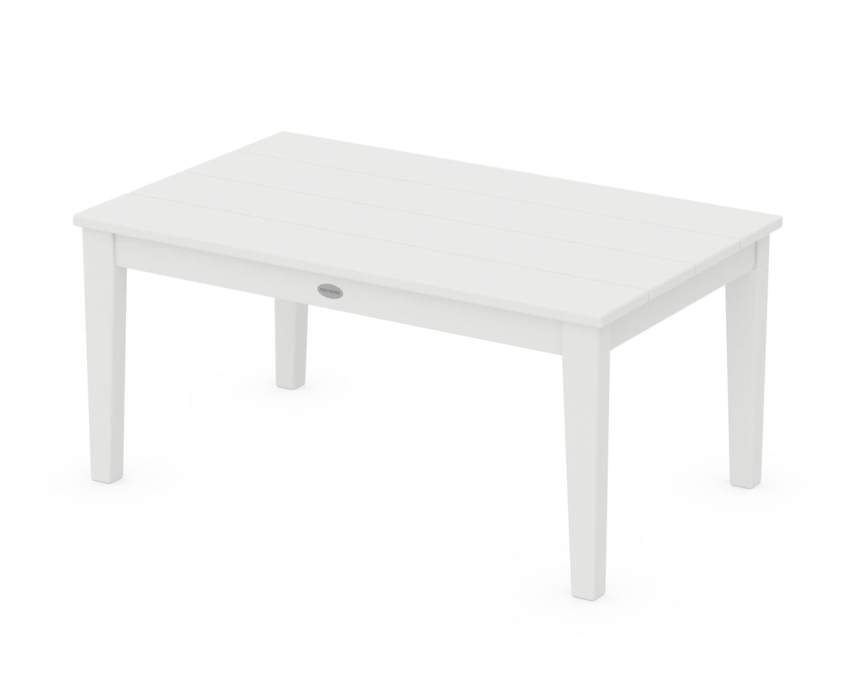 POLYWOOD Newport 22" x 36" Coffee Table in White