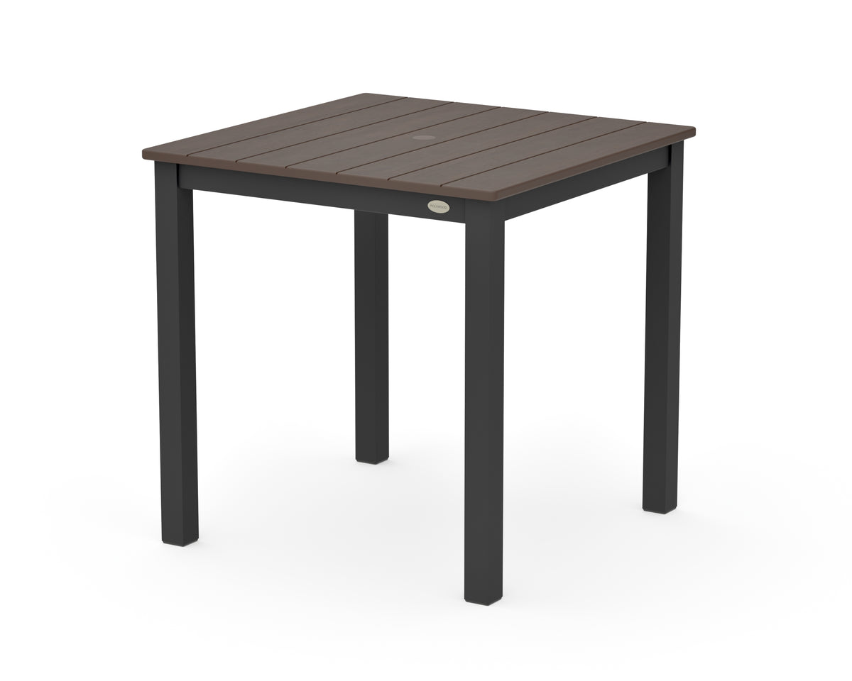POLYWOOD Main Street 30 x 30 Dining Table in Black / Kona