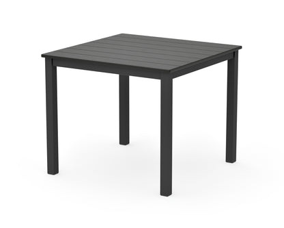 POLYWOOD Main Street 36" x 36" Dining Table in Black / Black