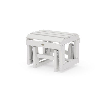 POLYWOOD Classic Adirondack Glider Ottoman in Vintage White