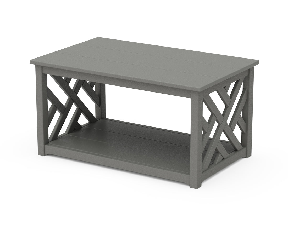 POLYWOOD Chippendale Coffee Table in Slate Grey