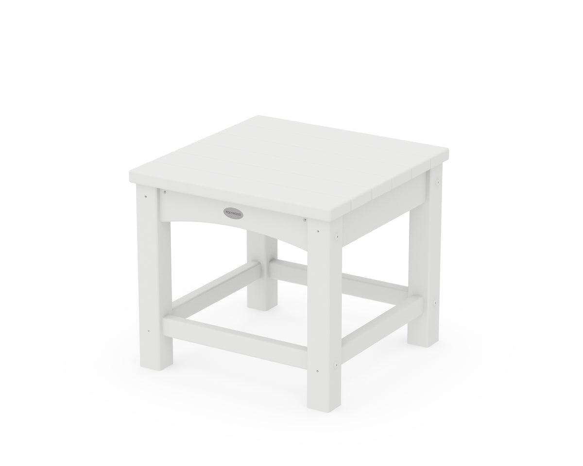 POLYWOOD Club 18" End Table in White