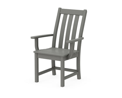 POLYWOOD Vineyard Dining Arm Chair in Slate Grey