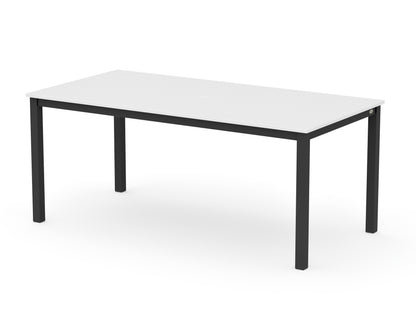 POLYWOOD Main Street 36" x 72" Dining Table in Black / White