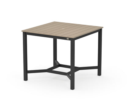 POLYWOOD Main Street 42 x 42 Counter Table in Black / Vintage Sahara
