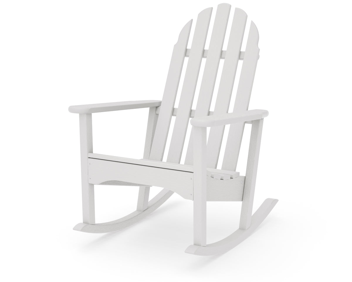 POLYWOOD Classic Adirondack Rocking Chair in Vintage White