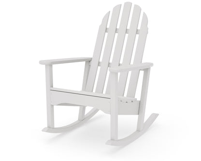 POLYWOOD Classic Adirondack Rocking Chair in Vintage White