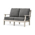 POLYWOOD Chinoiserie Deep Seating Loveseat in Sand / Ash Charcoal