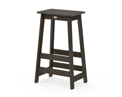POLYWOOD Modern Studio Bar Stool in Vintage Coffee