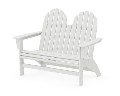 POLYWOOD Vineyard 48" Adirondack Bench in Vintage White