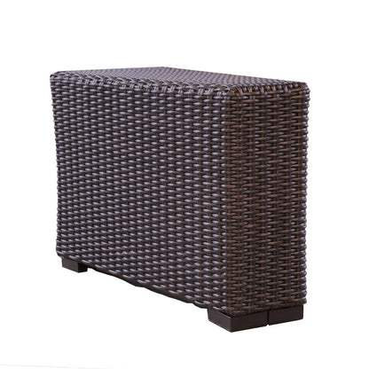 Lloyd Flanders Mesa Wedge Table, lifestyle photo 1