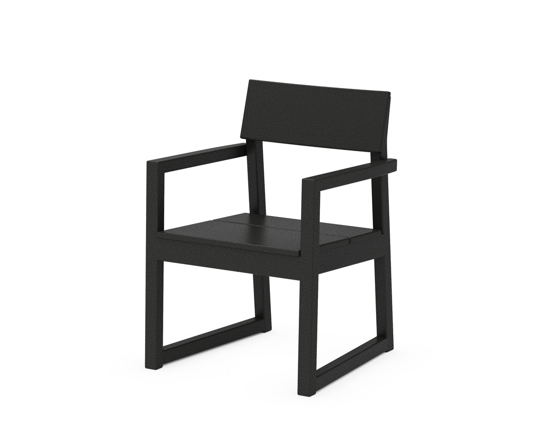 POLYWOOD EDGE Dining Arm Chair in Black