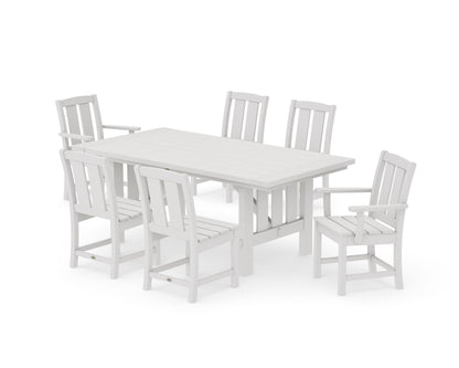 POLYWOOD Mission 7-Piece Dining Set with Mission Table in Vintage White