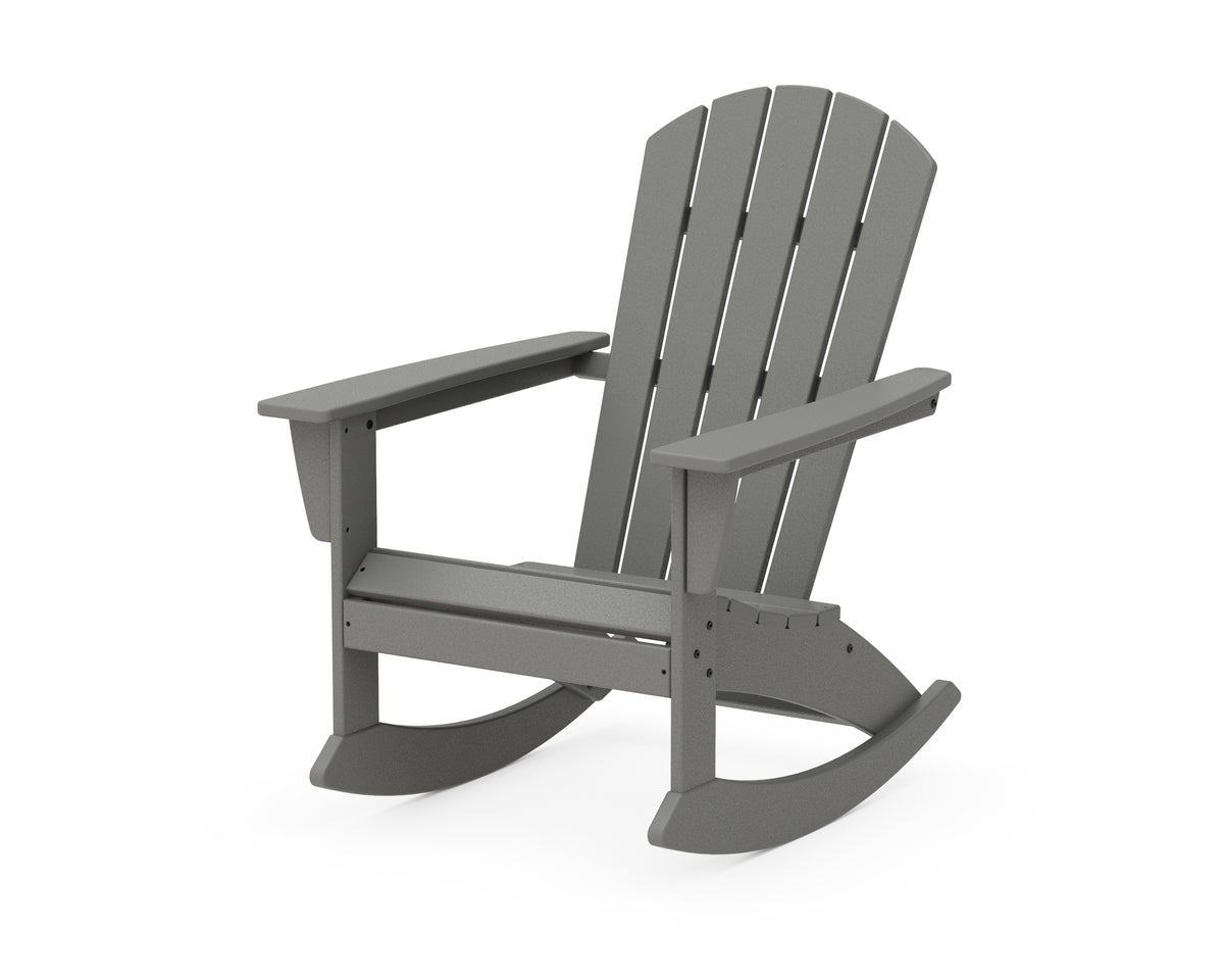 POLYWOOD Nautical Adirondack Rocking Chair in Slate Grey