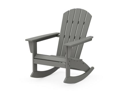 POLYWOOD Nautical Adirondack Rocking Chair in Slate Grey