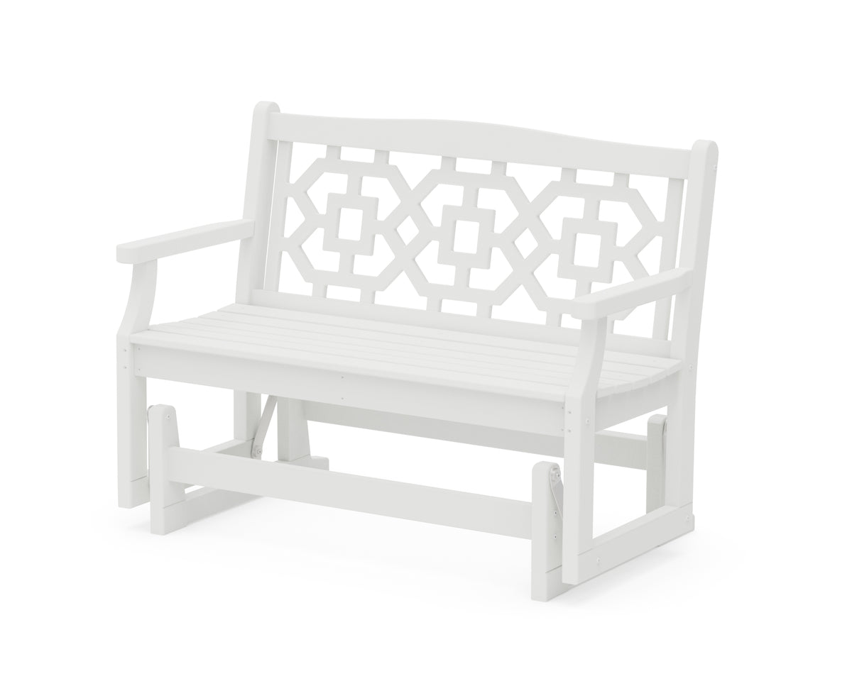 POLYWOOD Chinoiserie 48" Glider in White