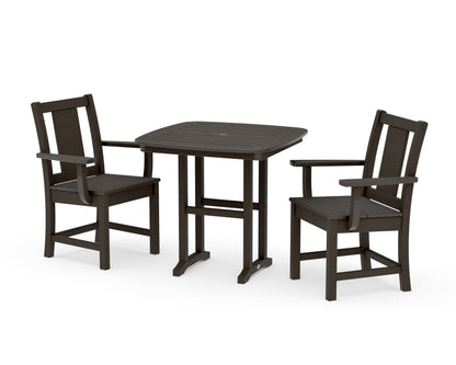 POLYWOOD Prairie 3-Piece Dining Set in Vintage Coffee