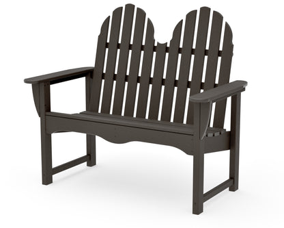 POLYWOOD Classic Adirondack 48" Bench in Vintage Coffee
