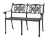 Gensun Michigan Cushion Bench (Knock-Down) in Black