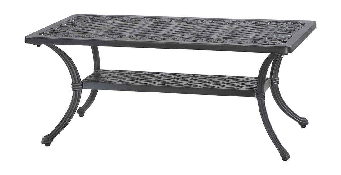 Gensun Michigan 21" x 42" Rectangular Coffee Table in Black