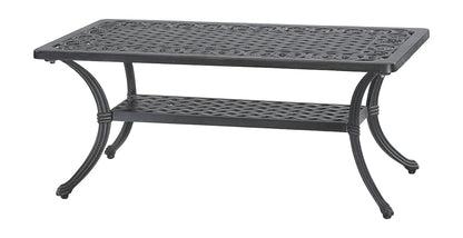 Gensun Michigan 21" x 42" Rectangular Coffee Table in Black