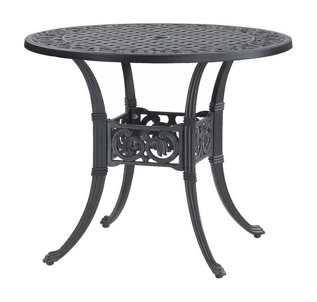 Gensun Michigan 36" Round Dining Table in Black