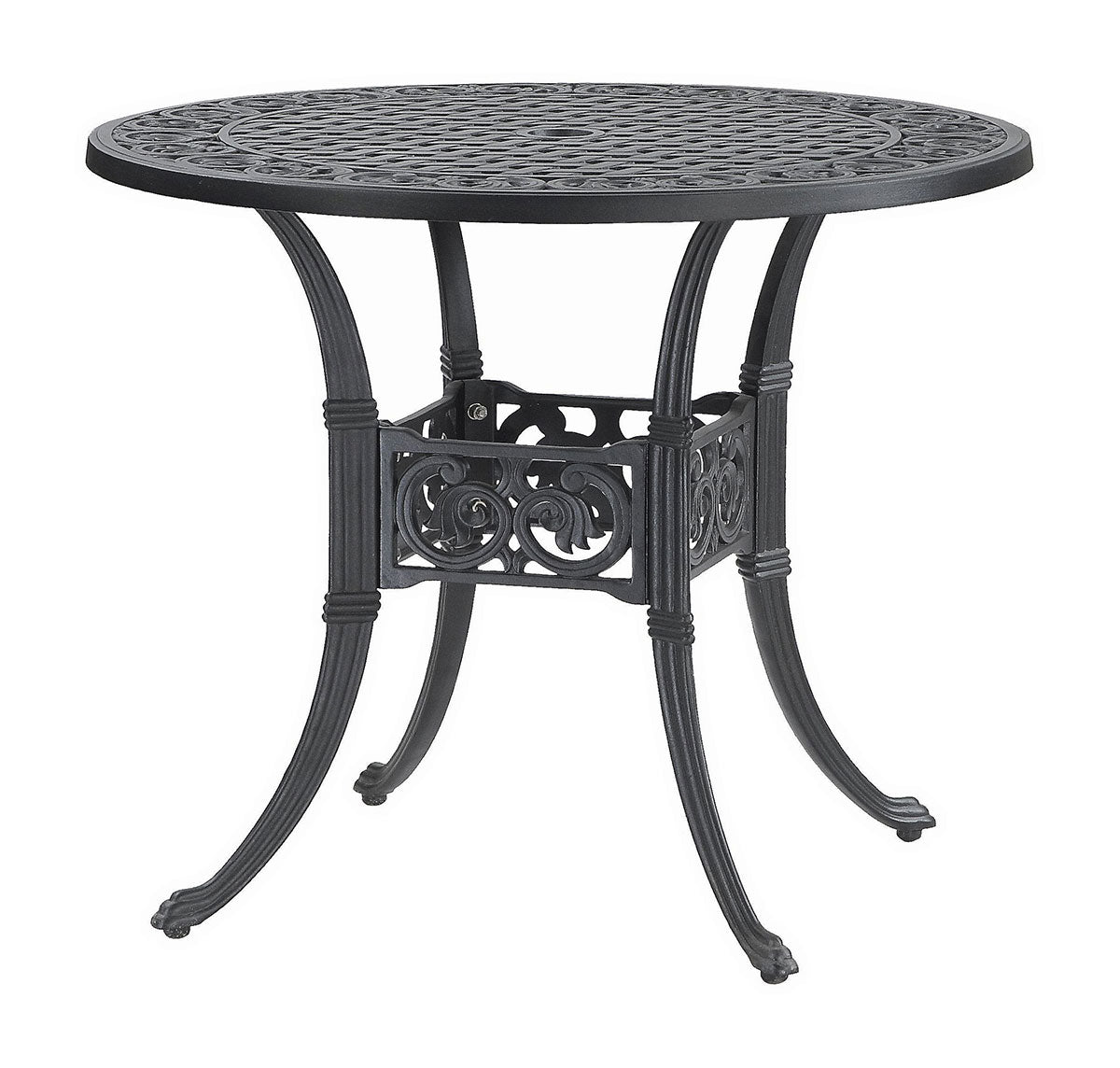 Gensun Michigan 36" Round Dining Table in Black