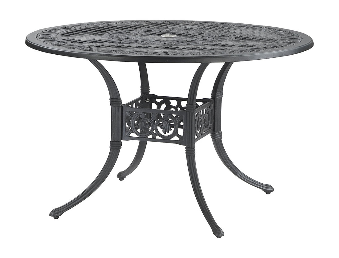 Gensun Michigan 48" Round Dining Table in Black