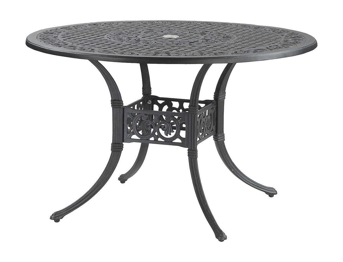 Gensun Michigan 48" Round Dining Table in Black