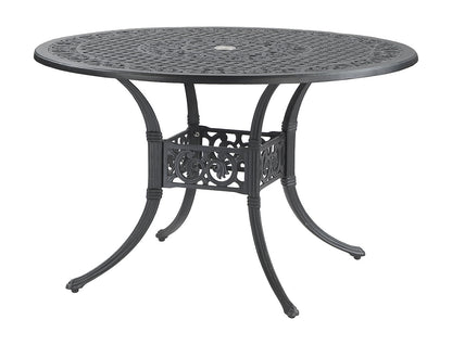Gensun Michigan 48" Round Dining Table in Black