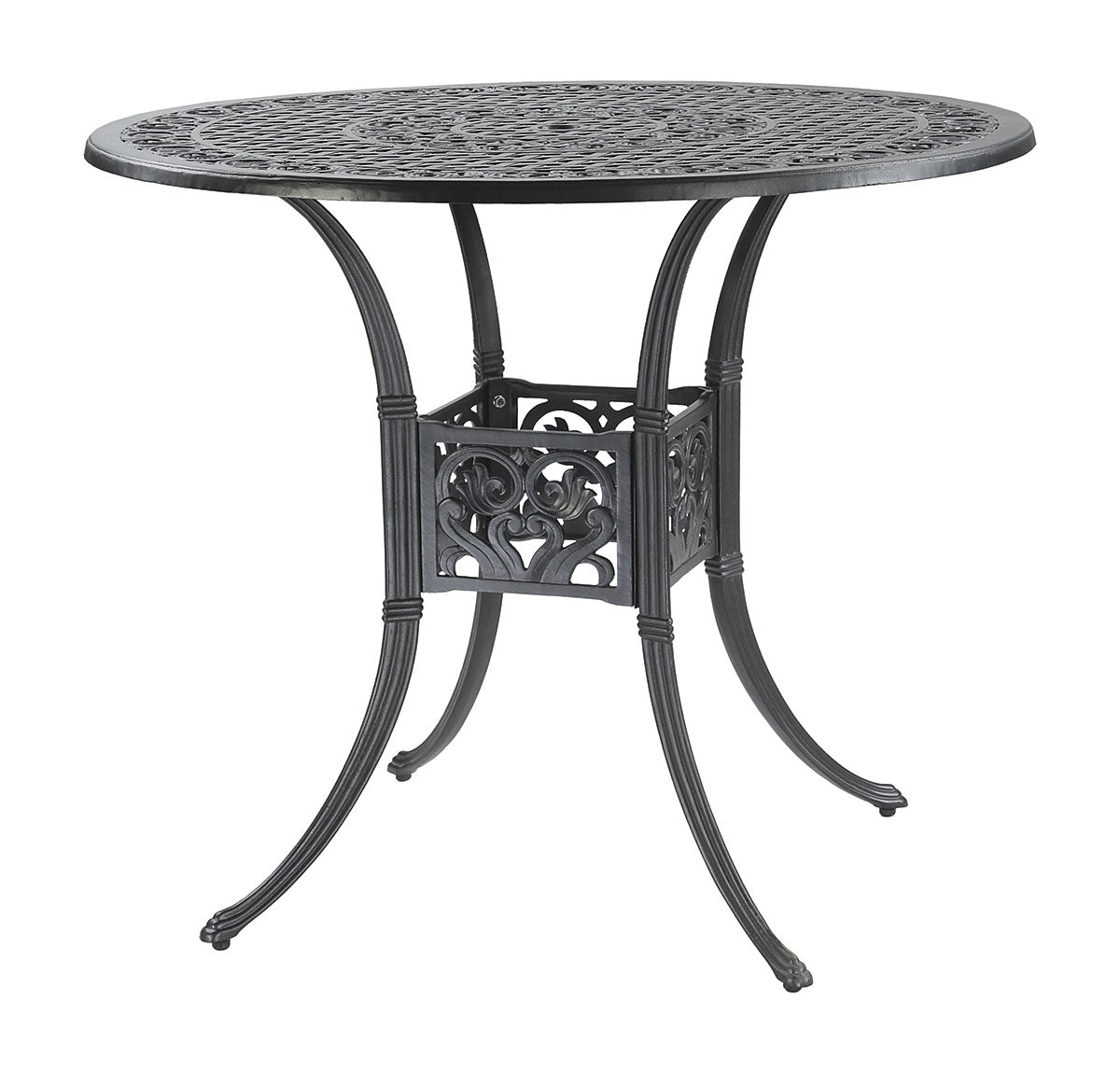 Gensun Michigan 48" Round Bar Table in Black