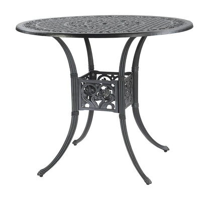 Gensun Michigan 48" Round Bar Table in Black