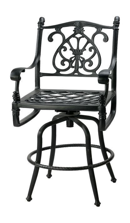 Gensun Florence Cushion Swivel Balcony Stool in Carbon