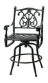 Gensun Florence Cushion Swivel Balcony Stool in Carbon