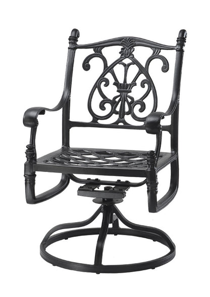 Gensun Florence Cushion Swivel Rocker in Carbon