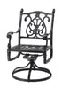 Gensun Florence Cushion Swivel Rocker in Carbon