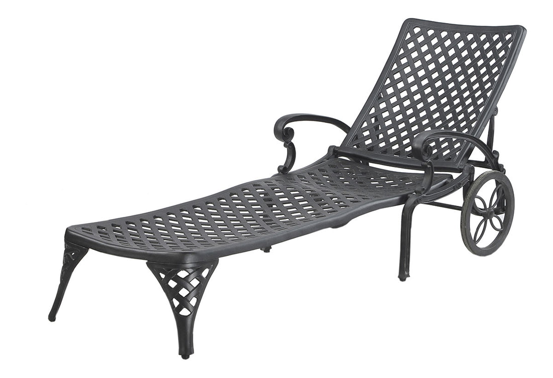 Gensun Columbia Cushion Chaise Lounge (K.D.) in Carbon