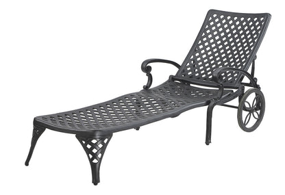 Gensun Columbia Cushion Chaise Lounge (K.D.) in Carbon