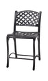 Gensun Columbia Cushion Stationary Balcony Stool w/o Arms in Carbon