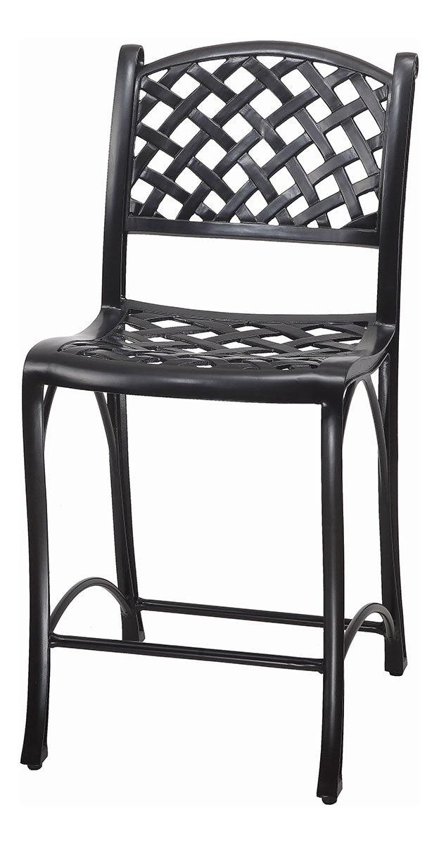Gensun Columbia Cushion Stationary Bar Stool w/o Arms in Carbon
