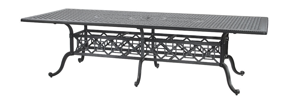Gensun Grand Terrace 48" x 112" Rectangular Dining Table in Desert Bronze