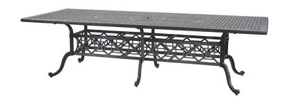Gensun Grand Terrace 48" x 112" Rectangular Dining Table in Desert Bronze