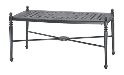 Gensun Grand Terrace 21" x 42" Rectangular Coffee Table in Desert Bronze
