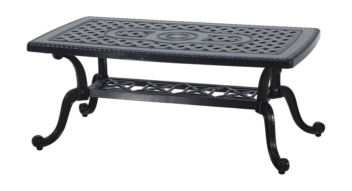 Gensun Grand Terrace 24" x 42" Rectangular Coffee Table in Desert Bronze