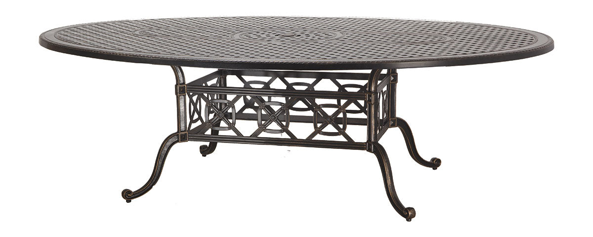 Gensun Grand Terrace 60" x 80" Geo Dining Table in Desert Bronze