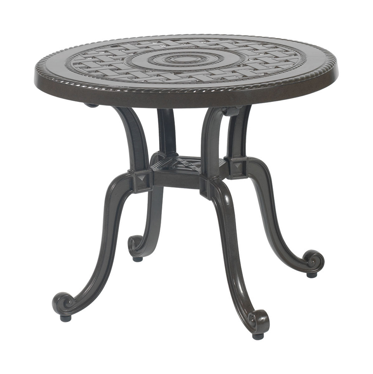 Gensun Grand Terrace 26" Round End Table in Desert Bronze