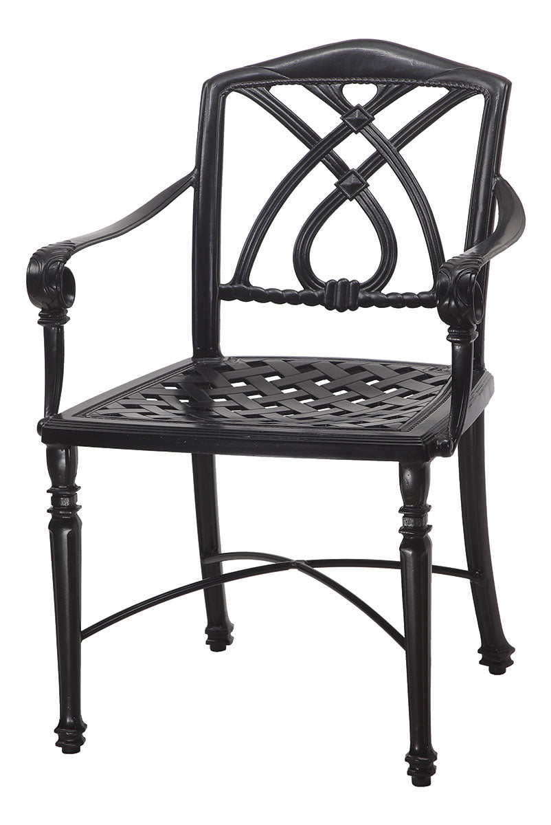 Gensun Terrace Cushion Café Chair with Arms (Welded) in Vintage