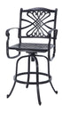 Gensun Bella Vista Cushion Swivel Bar Stool in Midnight Gold