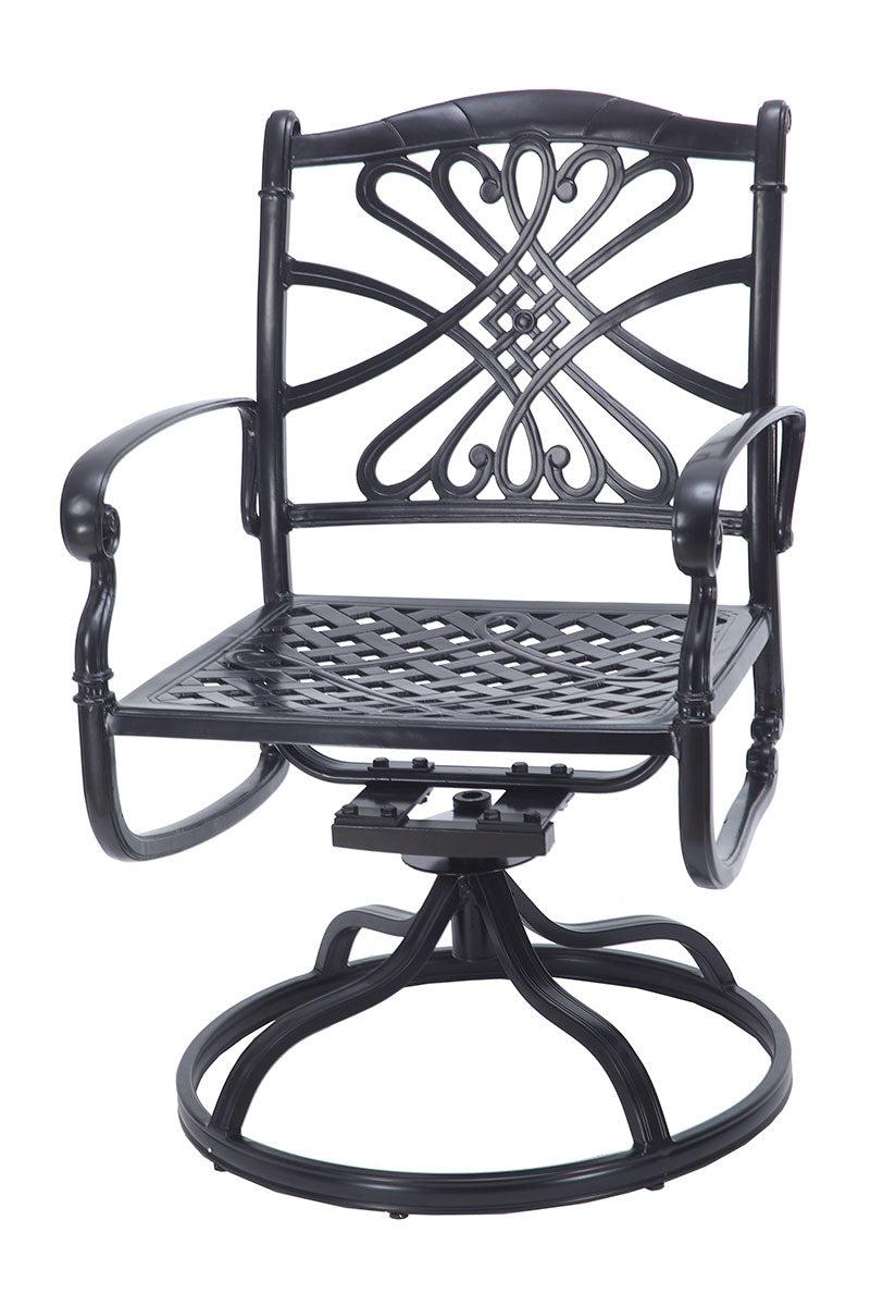 Gensun Bella Vista Cushion Swivel Rocker in Midnight Gold